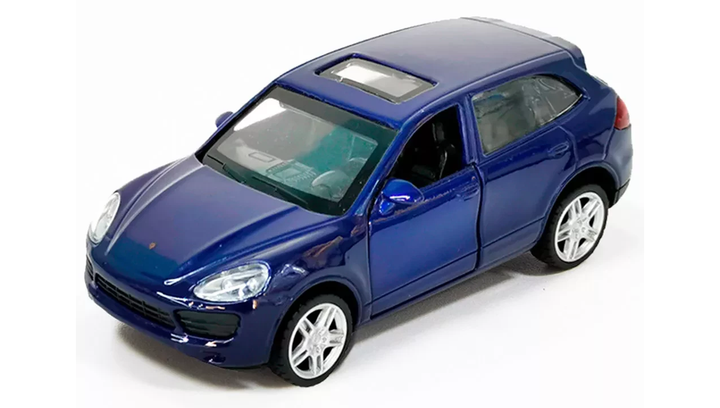 Машинка Автопром Porsche Cayenne S 1:43 Blue - Фото 2 Машинка Автопром Porsche Cayenne S 1:43 Blue - изображение 2