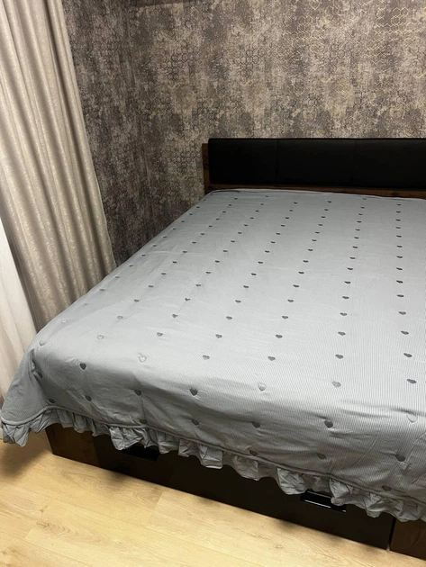 2-х спальные покрывало хлопковое на диван 200х200 Серый (П4К-rai-pokruvalo-001-03) - изображение 5