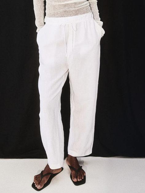 大きい割引 Брюки женские H&M A3005-1145316 XL Белые (hm06301716879 レディースウェア