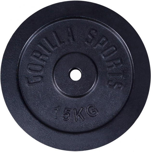 Obciążenie Gorilla Sports żeliwne 15 kg (4260438737855) - obraz 1