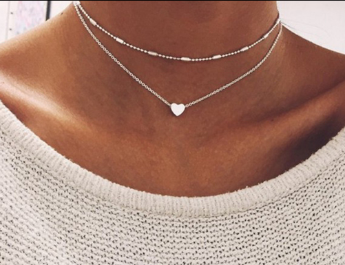 Короткая двойная цепочка чокер серебристая Fashion Jewelry (II) 20336 - Фото 1 Короткая двойная цепочка чокер серебристая Fashion Jewelry (II) 20336 - изображение 1