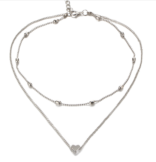 Короткая двойная цепочка чокер серебристая Fashion Jewelry (II) 20336 - Фото 2 Короткая двойная цепочка чокер серебристая Fashion Jewelry (II) 20336 - изображение 2