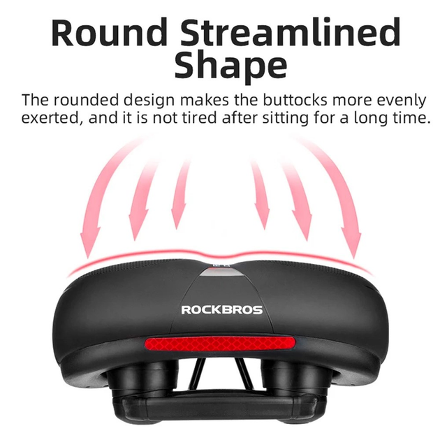 Сідло велосипедне Rockbros AQ-6090B Чорне (7016802870560) - зображення 3