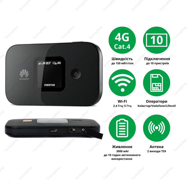 3G/4G мобильный роутер Huawei E5577s-321 - мощный аккумулятор – фото ...