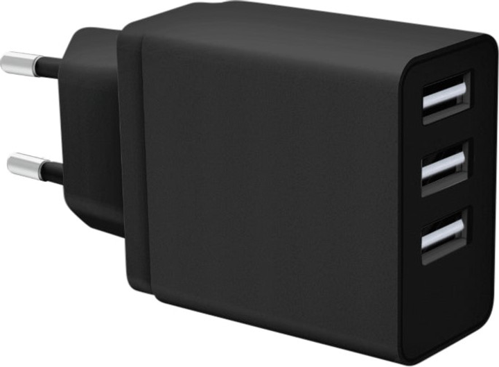 Ładowarka sieciowa GoGEN ACH 301 3 x USB-A 15.5 W Black (GOG-ACH301B) - obraz 1