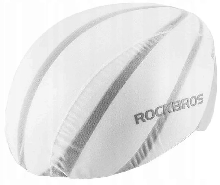 Pokrowiec przeciwdeszczowy na kask rowerowy Rockbros 20001W Biały (7016802869069) - obraz 1