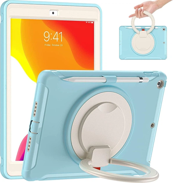 Чохол ARM Cover Apple iPad 7 (10.2" екран) протиударний з кільцем підставкою Light Blue - Фото 6 Чохол ARM Cover Apple iPad 7 (10.2" екран) протиударний з кільцем підставкою Light Blue - зображення 6