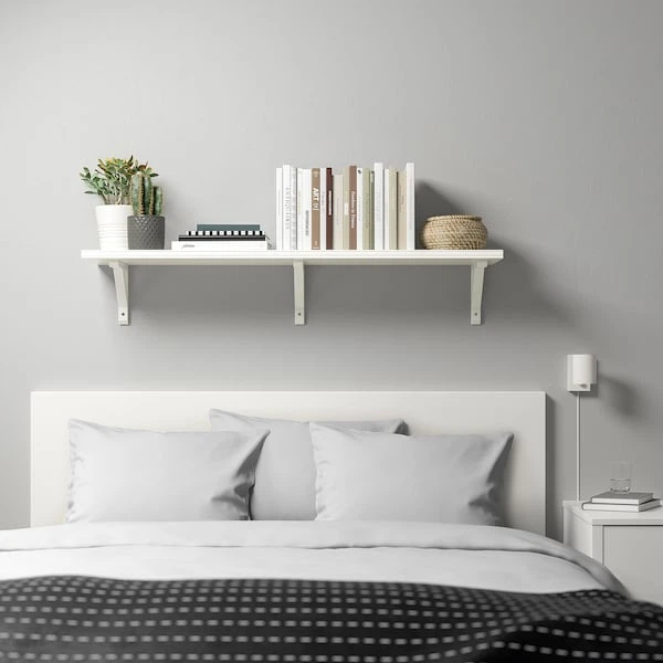 Настінна полиця IKEA BERGSHULT / SANDSHULT 120х30 см біла (393.260.26) - зображення 3