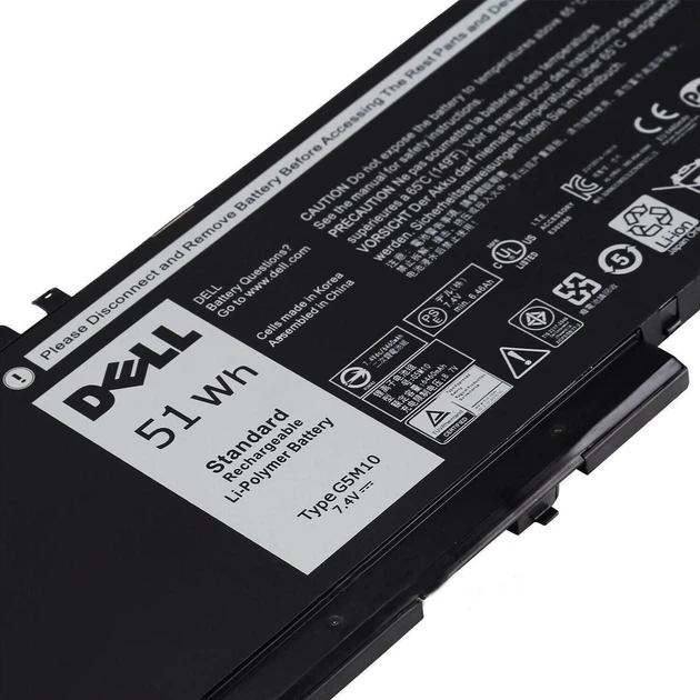 Батарея для ноутбука Dell Latitude E5250, E5450, E5550 (G5M10 7.4V 51Wh) - изображение 2