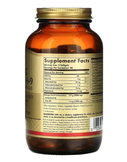 Омега 3-6-9 Solgar Omega 3-6-9 1300 мг 120 капс - изображение 2