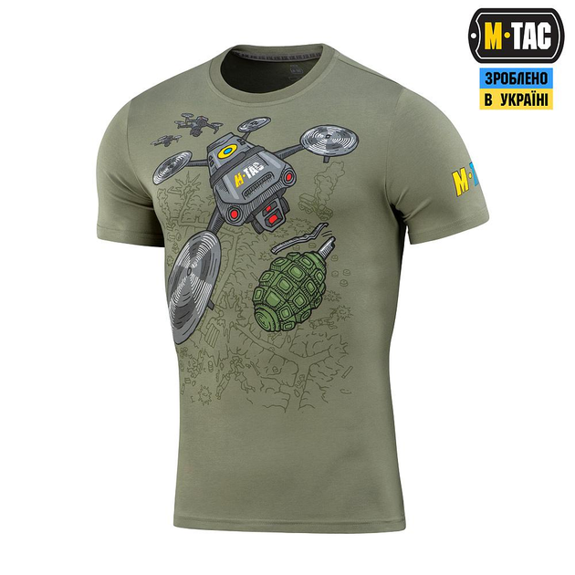 Тактическая M-Tac футболка Мавик Light Olive олива 3XL - изображение 1