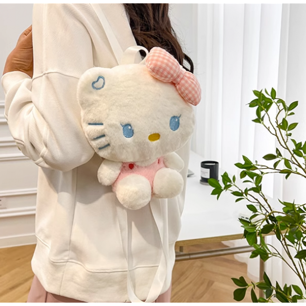 Hello Kitty рюкзак игрушка плюшевая мягкая для девочки Китти белый 23см ...