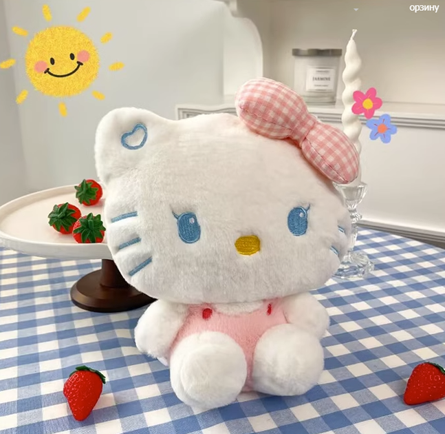 Hello Kitty рюкзак игрушка плюшевая мягкая для девочки Китти белый 23см ...