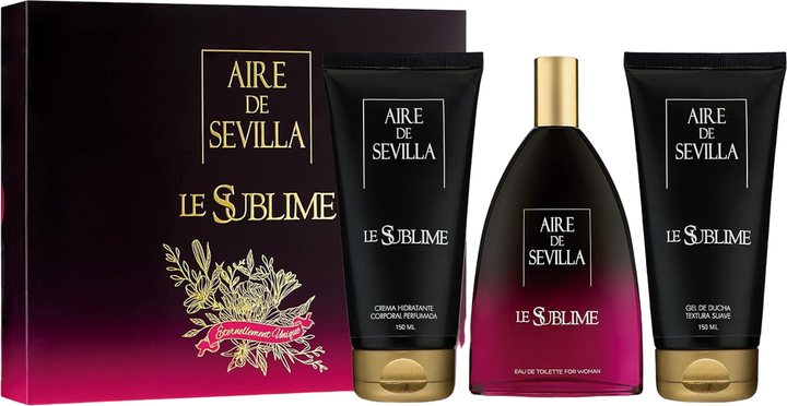 Zestaw damski Aire De Sevilla Le Sublime Woda toaletowa 150 ml + Krem do ciała 150 ml + Żel pod prysznic 150 ml (8411047136331) - obraz 1