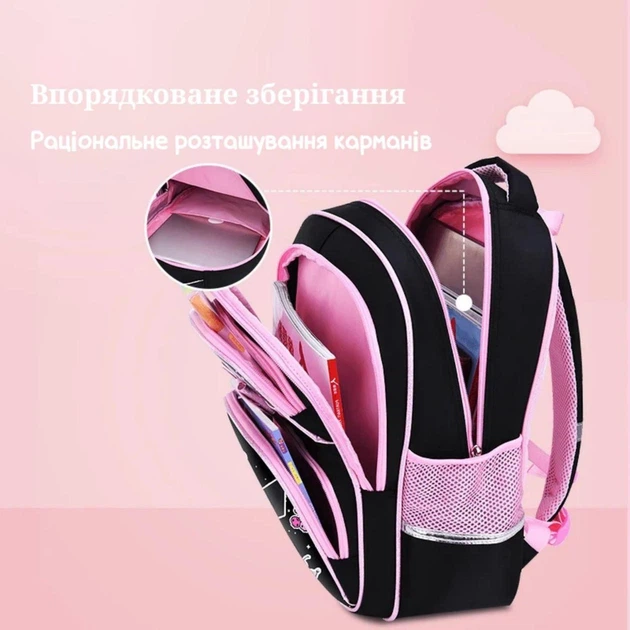 Рюкзак Kuromi Violet-Black, шкільний рюкзак Куромі Panalisa (87058332) - зображення 4