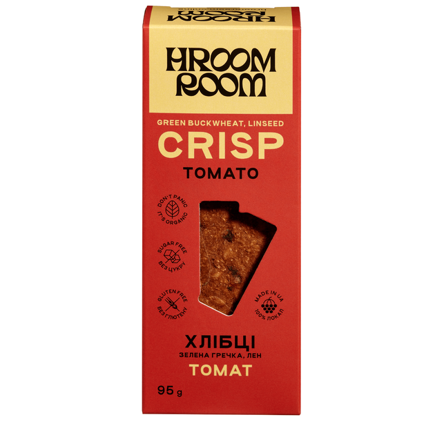 Хлебцы Томат HROOM ROOM из семян льна и зеленой гречки 95 г – купить в ...