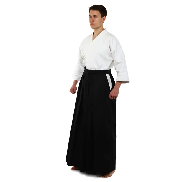 Одяг для Kendo, Iaido Aikido тренерувальний костюм Кендо, топи кендоги шани Хакама SP- (бавовна, PL, р-р 5 (185-190см), білий-чорний) (CO-8873_5_(зростання_185-190)) - изображение 2
