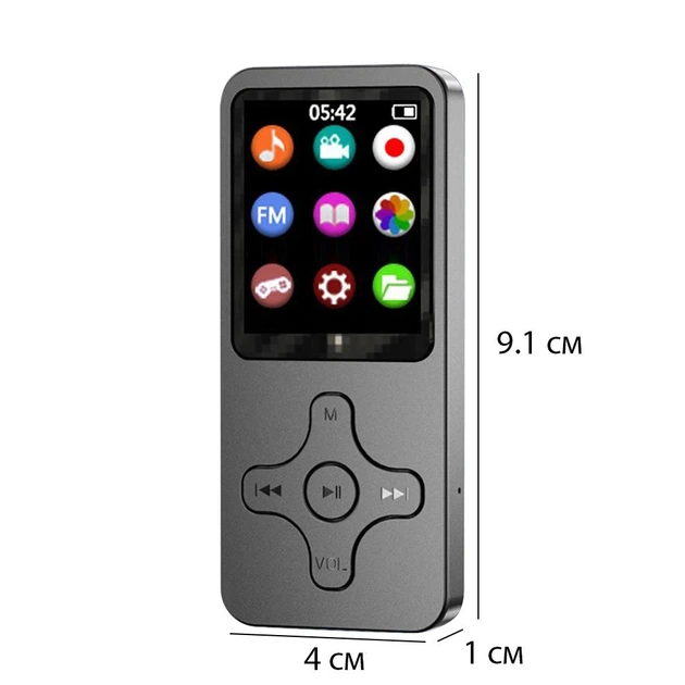 Музыкальный Mp3 плеер Hi Fi с Bluetooth 5.0, диктофоном и встроенным динамиком, 250 мАч + карта памяти 8 Гб, черный (87053839) - изображение 6