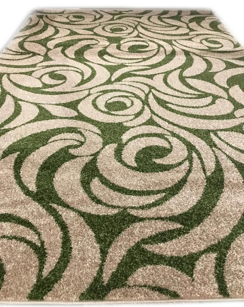 Ковровая дорожка Esprecco шириной 2.5 м. зелено бежевая Beige\Green ...
