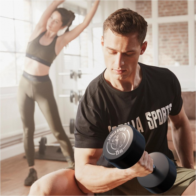 Гантель Gorilla Sports професійна 15 кг (4260200842640) - зображення 4
