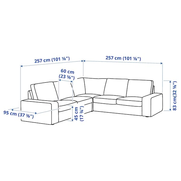 Диван 4-місний кутовий IKEA KIVIK Tresund антрацит (094.828.53) - зображення 6
