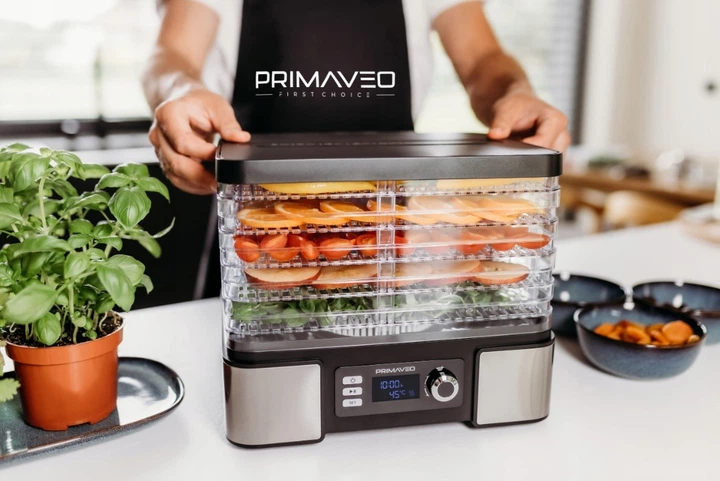 Сушилка пищевая для овощей, фруктов, грибов, мяса Primaveo SU64400 450 Вт 12 л 5 уровней - Фото 7 Сушилка пищевая для овощей, фруктов, грибов, мяса Primaveo SU64400 450 Вт 12 л 5 уровней - изображение 7