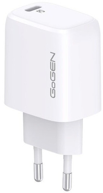 Мережевий зарядний пристрій GoGEN ACHPD 120 1 x USB-C 20 W White (GOG-ACHPD120W) - зображення 2