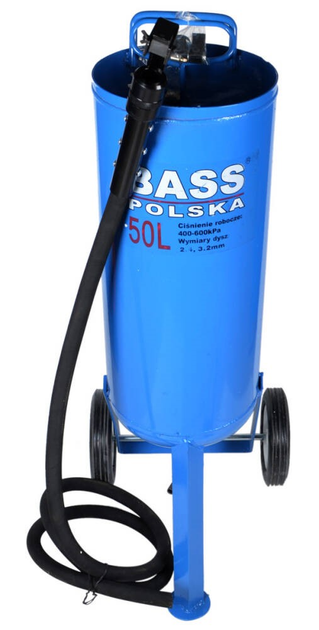 Piaskarka syfonowa ciśnieniowa Bass Polska 50 L 4254 (05902067601549) - obraz 1