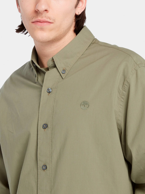 Koszula męska bawełniana Timberland TB0A6GRH S Khaki (196247872675) - obraz 3
