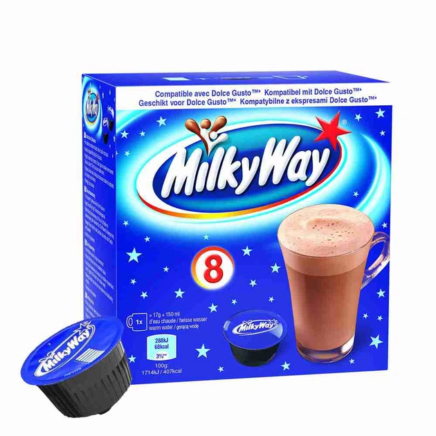 Горячий шоколад в капсулах Nescafe Dolce Gusto Milky Way 8 шт - Фото 1 Горячий шоколад в капсулах Nescafe Dolce Gusto Milky Way 8 шт - изображение 1