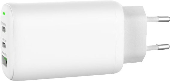 Мережевий зарядний пристрій GoGEN ACHPD 365 2 x USB-C + 1 x USB-A 65 W White (GOG-ACHPD365W) - зображення 2