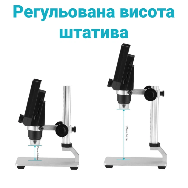 Цифровой микроскоп на штативе с 4.3" LCD экраном GAOSUO M-600 c увеличением 600X - изображение 7
