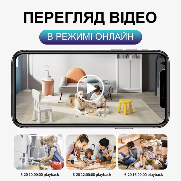 Wi-Fi мини камера видеонаблюдение MD91 с датчиком движения, с поворотным объективом 180°, 1080P - изображение 3