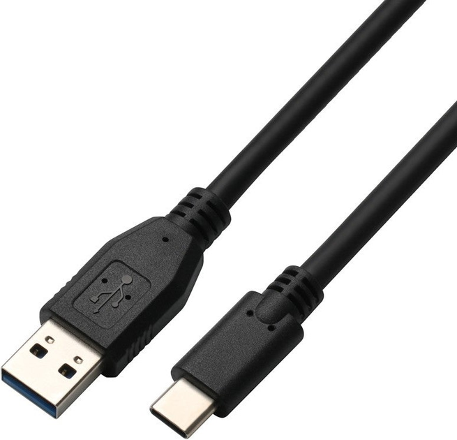 Кабель GoGEN USB-A to USB-C - 1 м Black (GOG-USBAC100MM04) - зображення 1