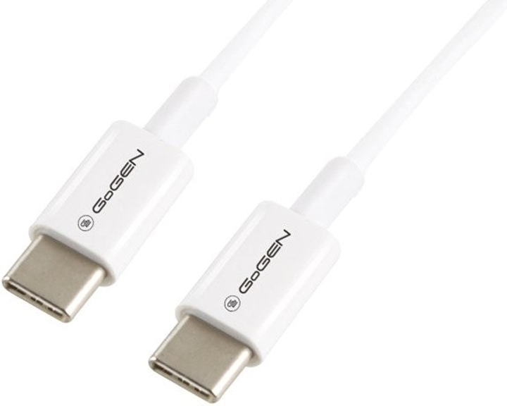 Kabel GoGEN USB-C to USB-C - 1 m White (GOG-USBCC100MM03) - obraz 1