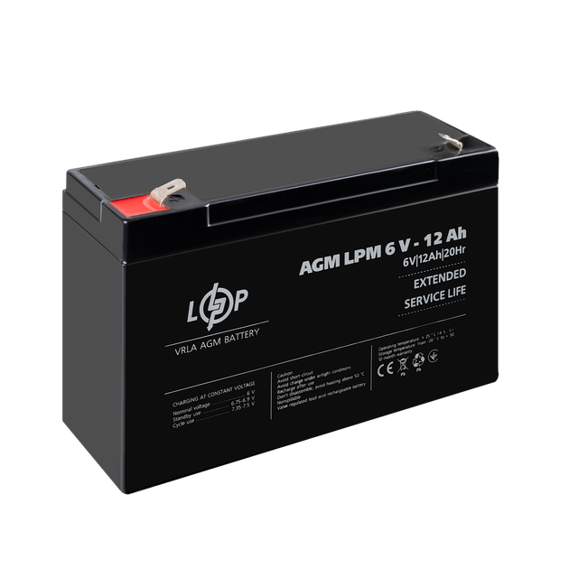 Аккумулятор AGM LogicPower LPM 6-12 AH - изображение 4