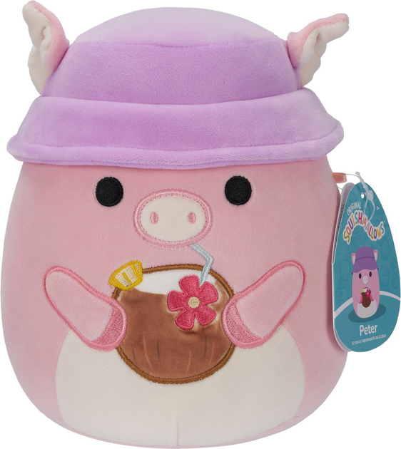 Maskotka Kellytoys Squishmallows P18 Plush Peter the Pink Pig 19 cm (0196566411272) - obraz 1