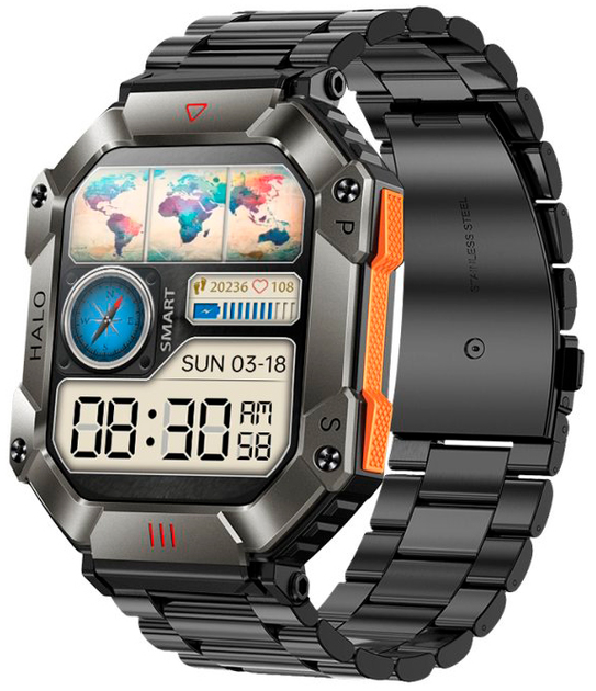 Мужские часы UWatch Smart Racer K+ Steel с компасом - изображение 3