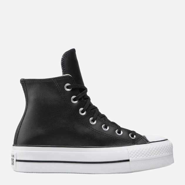 Жіночі кеди високі Converse Platform Hi Leather 561675C 38 (7.5US) 24.5 см Чорні (888755795736) - зображення 1