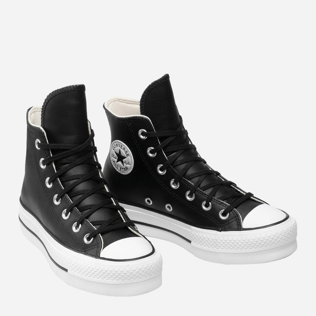 Жіночі кеди високі Converse Platform Hi Leather 561675C 37 (6.5US) 23.5 см Чорні (888755795712) - зображення 3