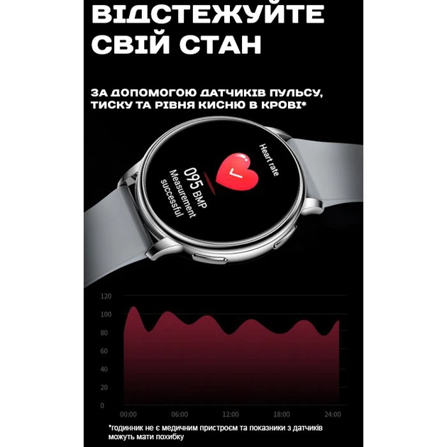 Смарт годинник Smart Melisia Gold, 2 ремінці - зображення 10