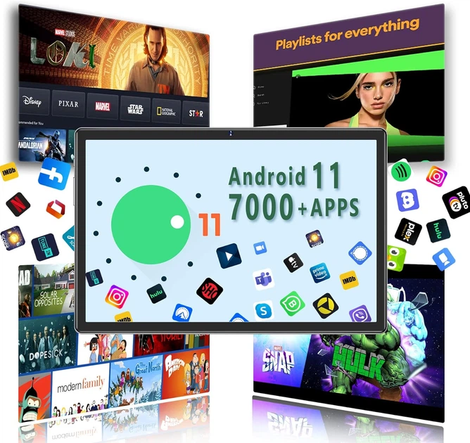 Планшет 10.1" Full HD Yestel T13 4/64Gb 8 ядер Android 11 8000 mAh Серый - изображение 2