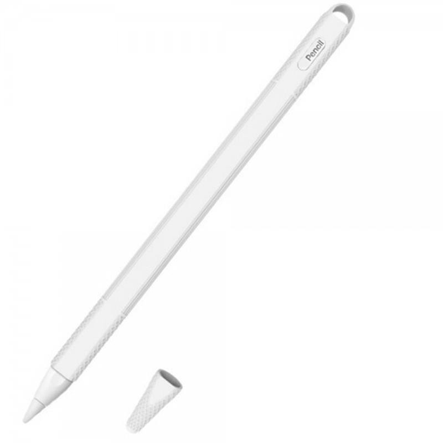 Чехол Goojodoq Hybrid Ear TPU для стилуса Apple Pencil 2 White ...