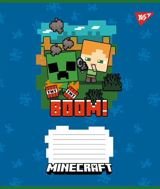 Тетрадь школьная Yes Minecraft 12 листов клетка набор 25шт - Фото 3 Тетрадь школьная Yes Minecraft 12 листов клетка набор 25шт - изображение 3