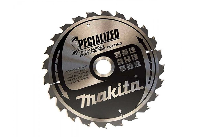 Пильный диск Specialized Makita B-09444 (235x30 мм, 24 зубьев) по дереву с гвоздями (6607) - изображение 2