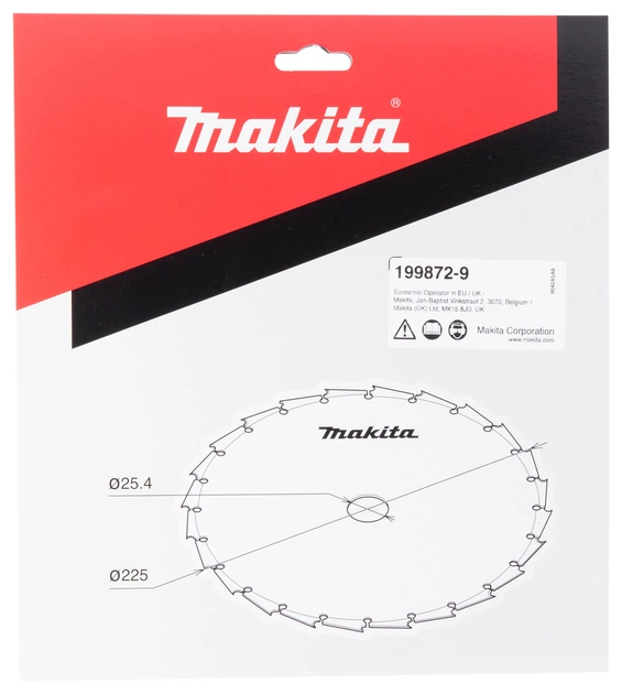 Режущий диск Makita 199872-9 (225x25.4 мм, 24T) нож для тримеров и бензокос (7579) - Фото 3 Режущий диск Makita 199872-9 (225x25.4 мм, 24T) нож для тримеров и бензокос (7579) - изображение 3