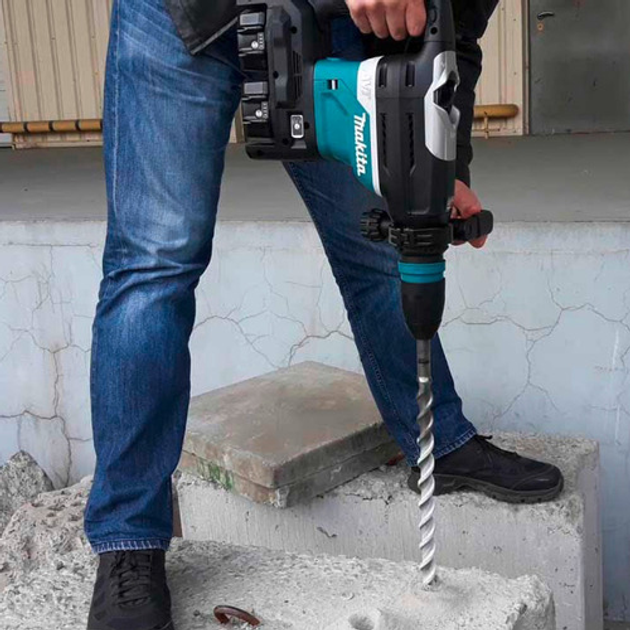 Акумуляторний перфоратор Makita DHR400PT2 LXT SDS-MAX 18В + 18В + 2 АКБ 5 Ah + З/П + кейс електричний безщітковий ручний (4166) - зображення 14