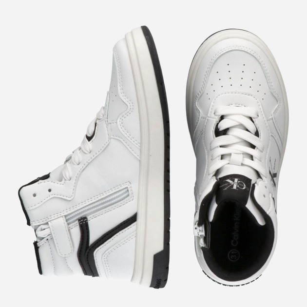 Підліткові кросівки для хлопчика Calvin Klein Jeans SNEAKER V3X9-80730-1355100 38 Білі (8052578356708) - зображення 7