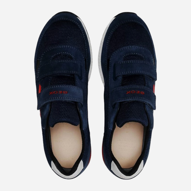 Buty sportowe chłopięce na rzepy Geox J159EA01422-C0735 33 Granatowe z czerwonym (8050036056443) - obraz 3