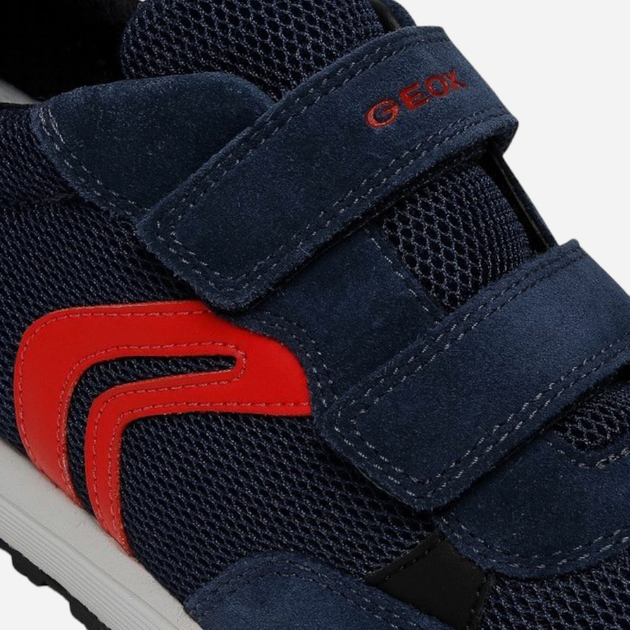 Buty sportowe chłopięce na rzepy Geox J159EA01422-C0735 33 Granatowe z czerwonym (8050036056443) - obraz 4